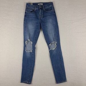 Levi's 721‎ Premium Jeans Womens 27x30 High Rise Skinny Destroyed Waterless